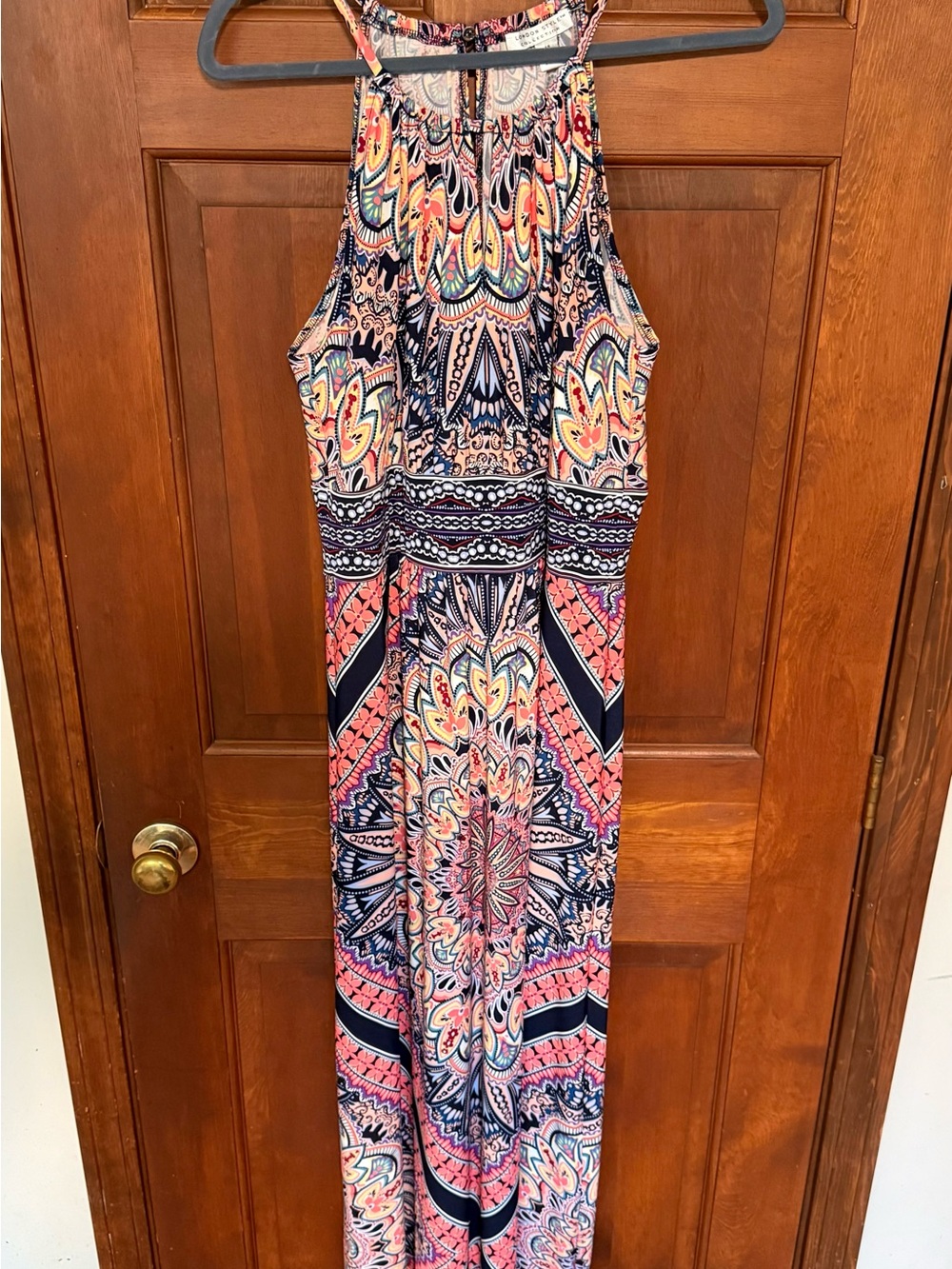 London Style Collection Paisley Print Maxi Dress Size 14